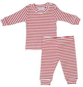 Red + White Holiday Ribbed Two-piece Cozy Set